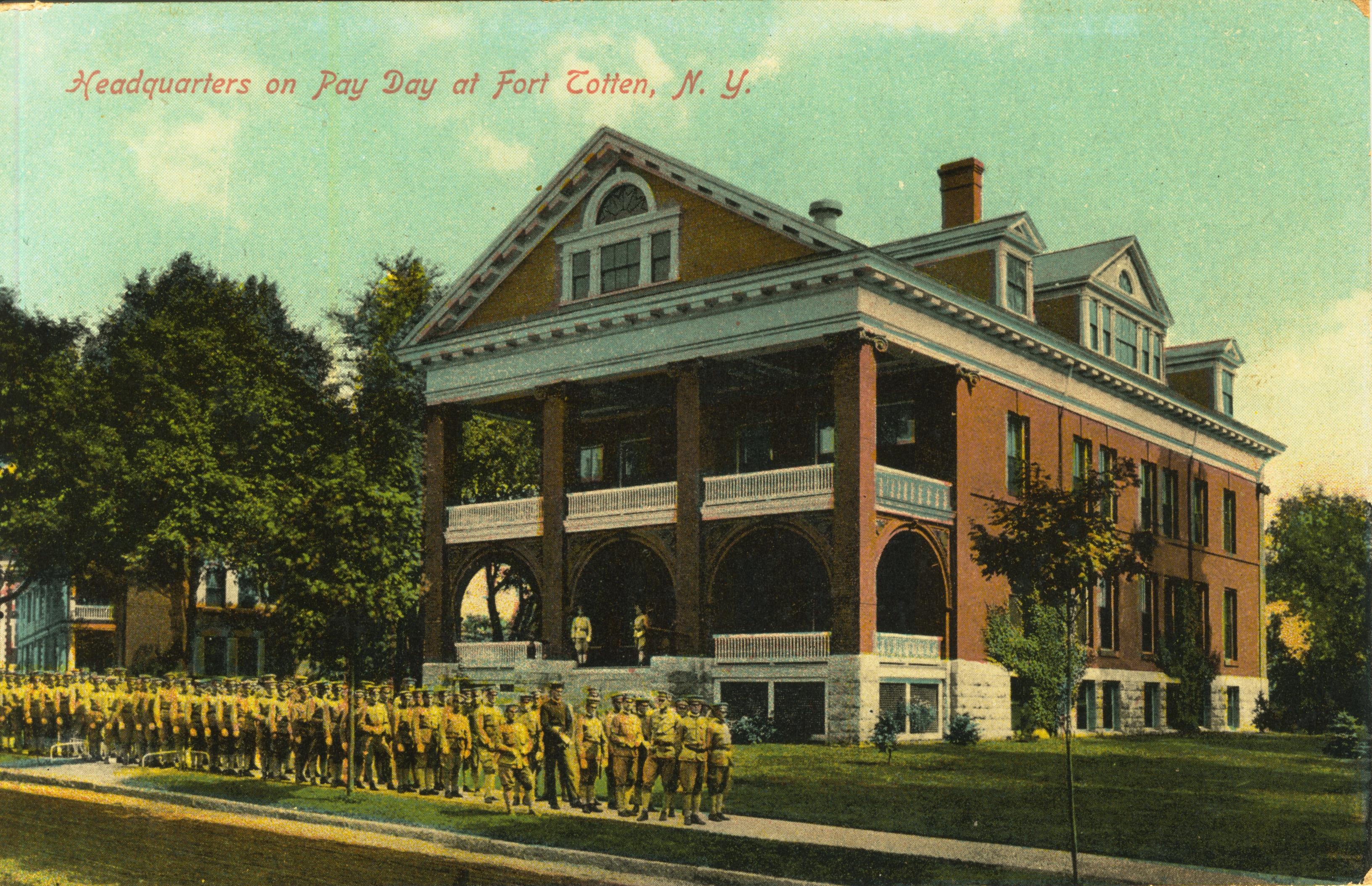 Headquarters on Pay Day at Fort Totten NY