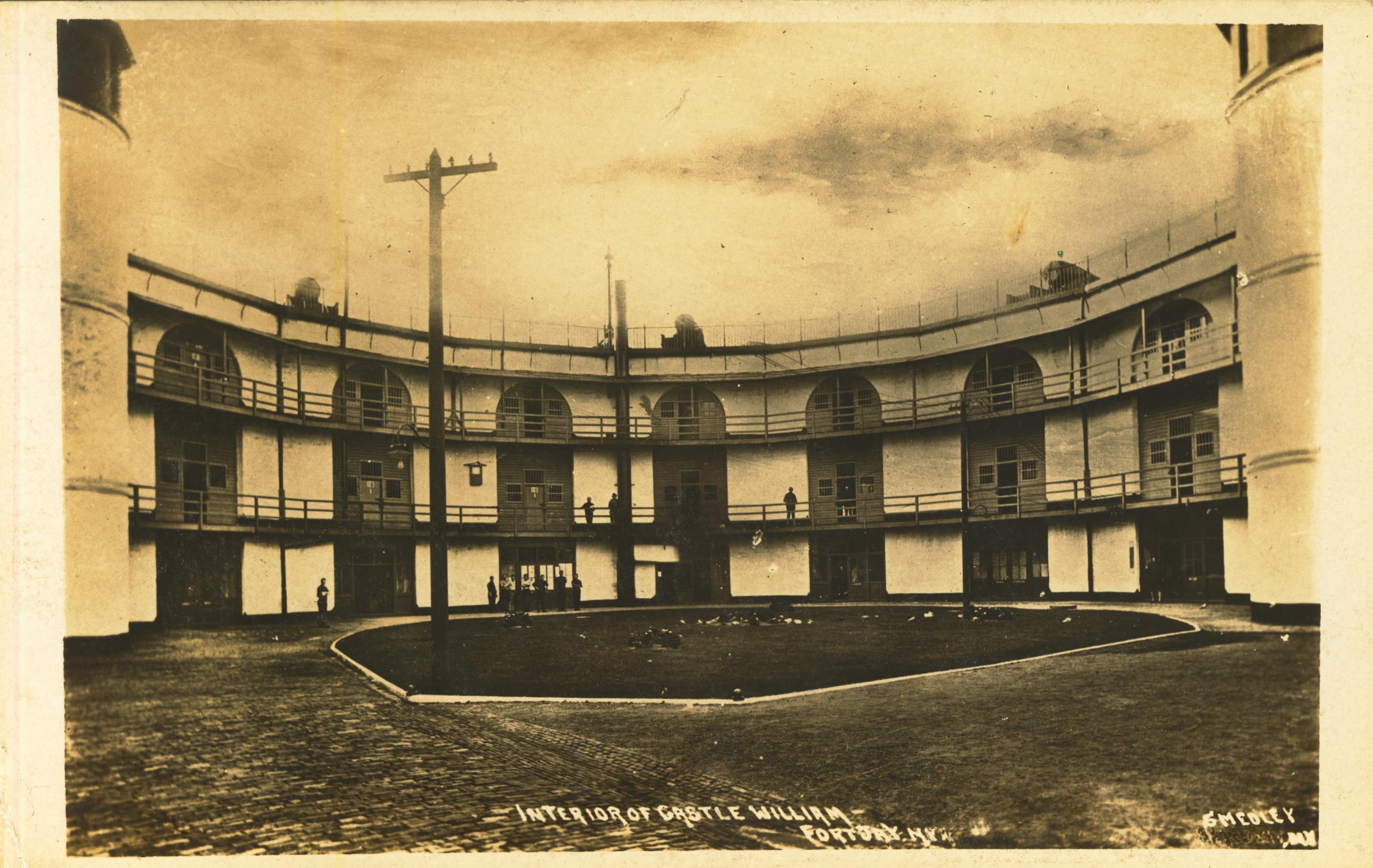 Interior of Castle William Fort Jay NY Smedley Photo