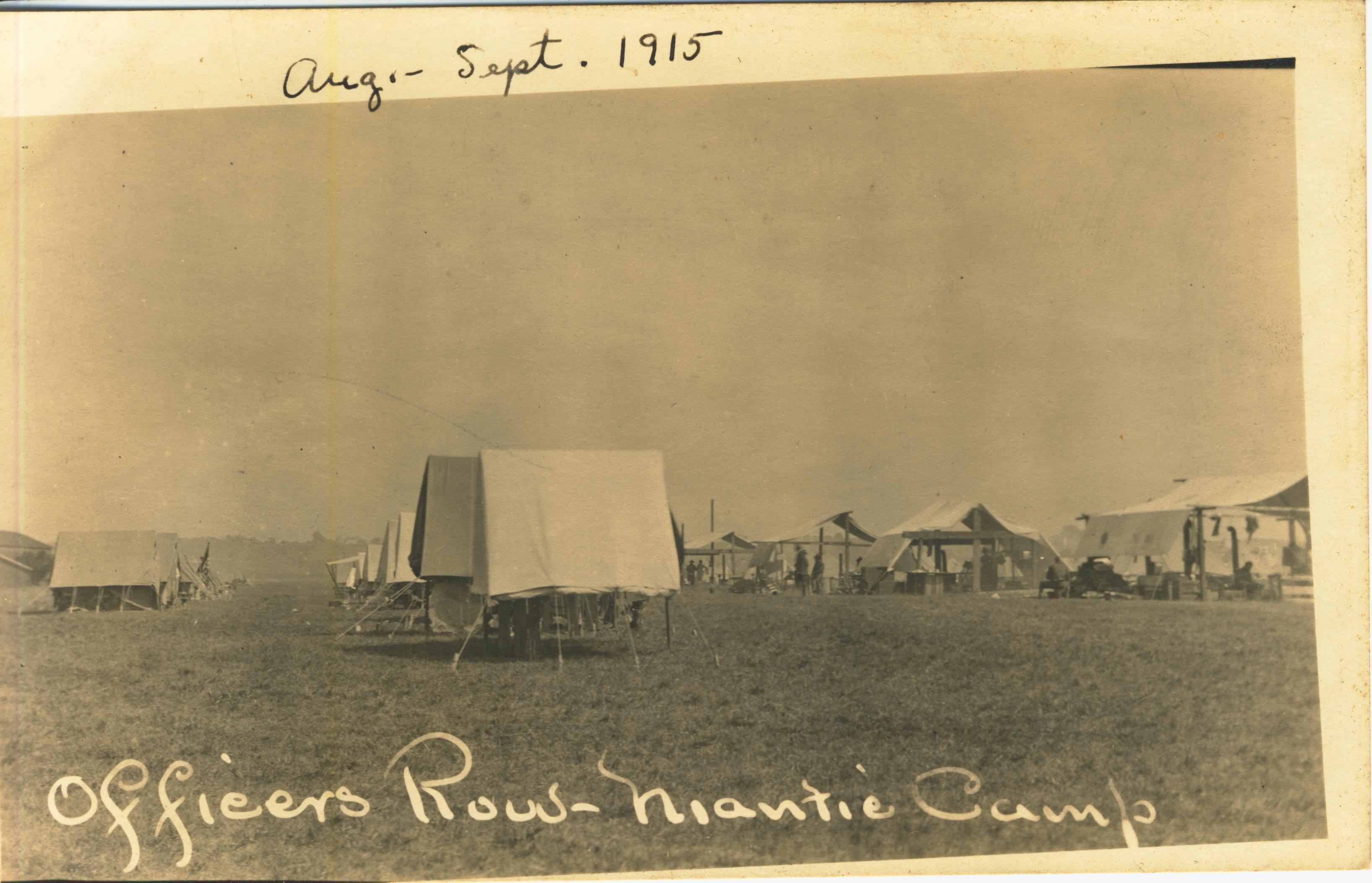 Officers Row Niantic Camp form collection of Guy Bennett Boyd