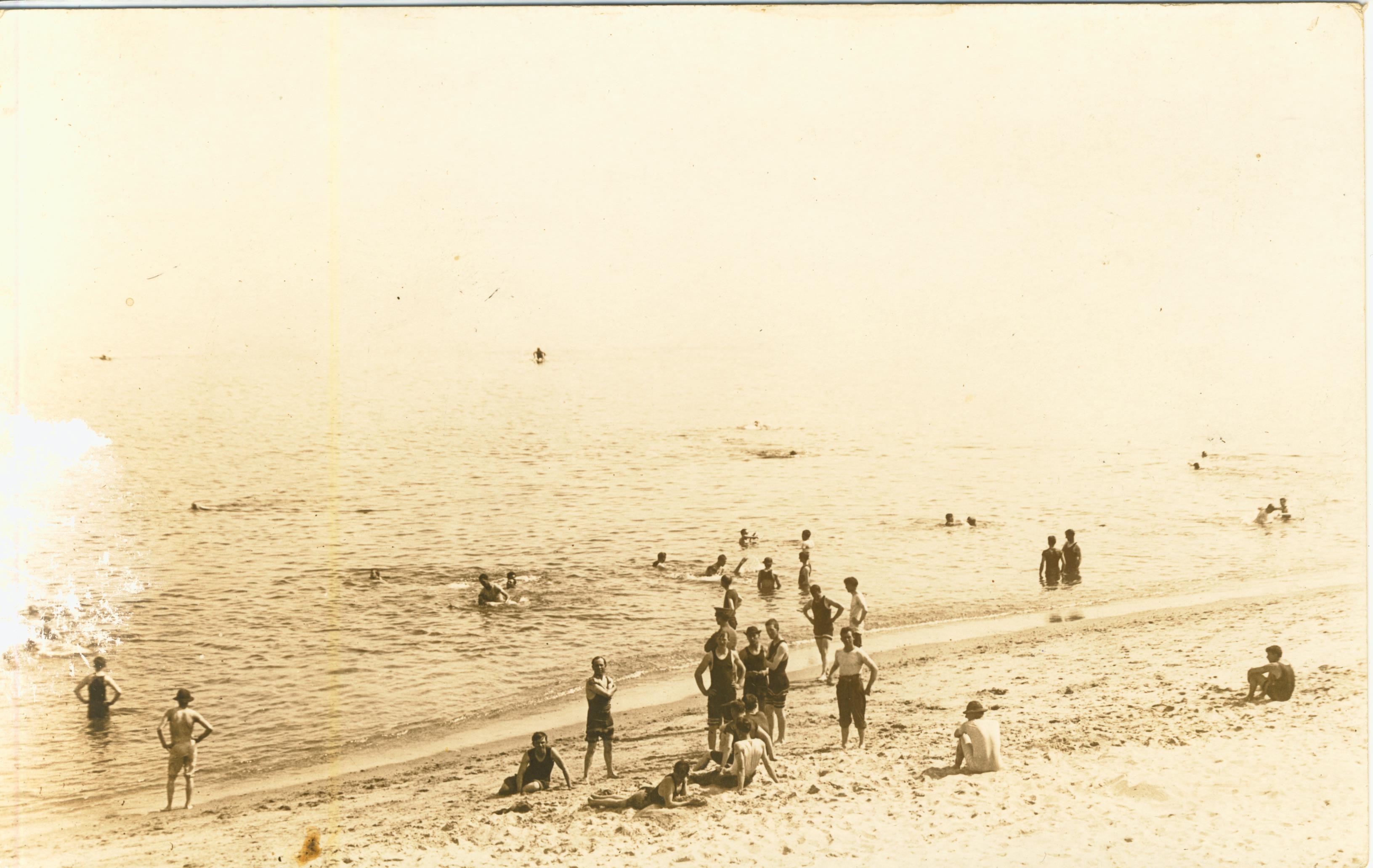On The Beach stamped on back Spears and Fensty Fort Terry NY