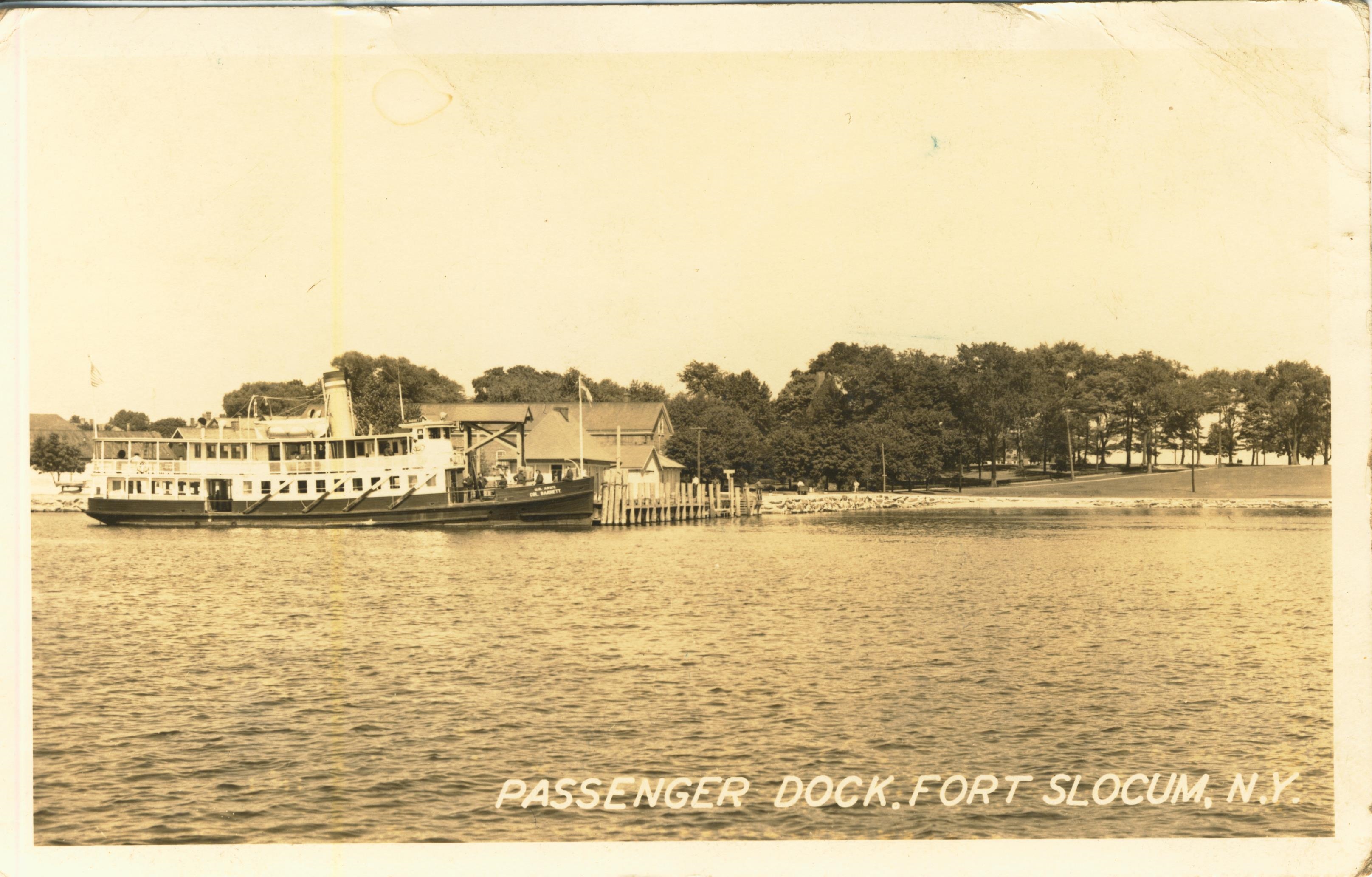 Passenger dock at Fort Slocum NY