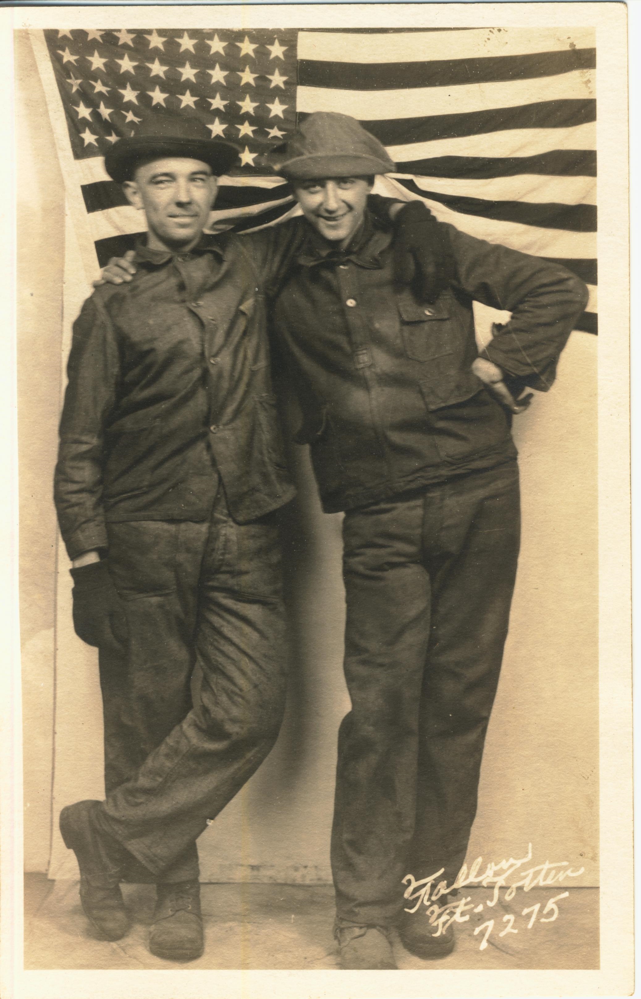 Photo by Fallon Fort Totten NY written on Back The famous team of Reedy and Wilson 4th Company