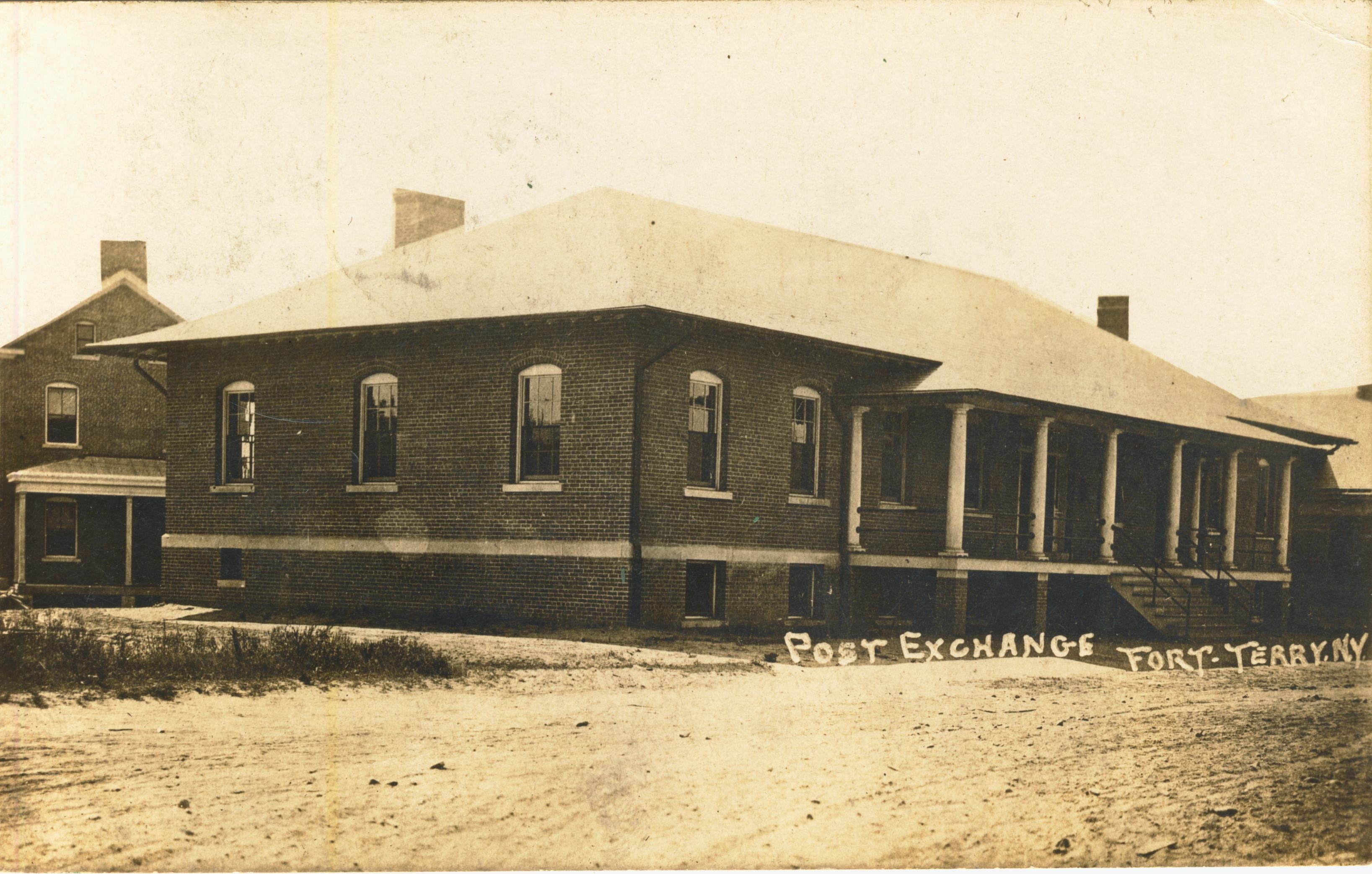Post Exchange Fort Terry NY postmarked Apr 23 1912 from Ralph Riekerto brother Harry Lancaster PA