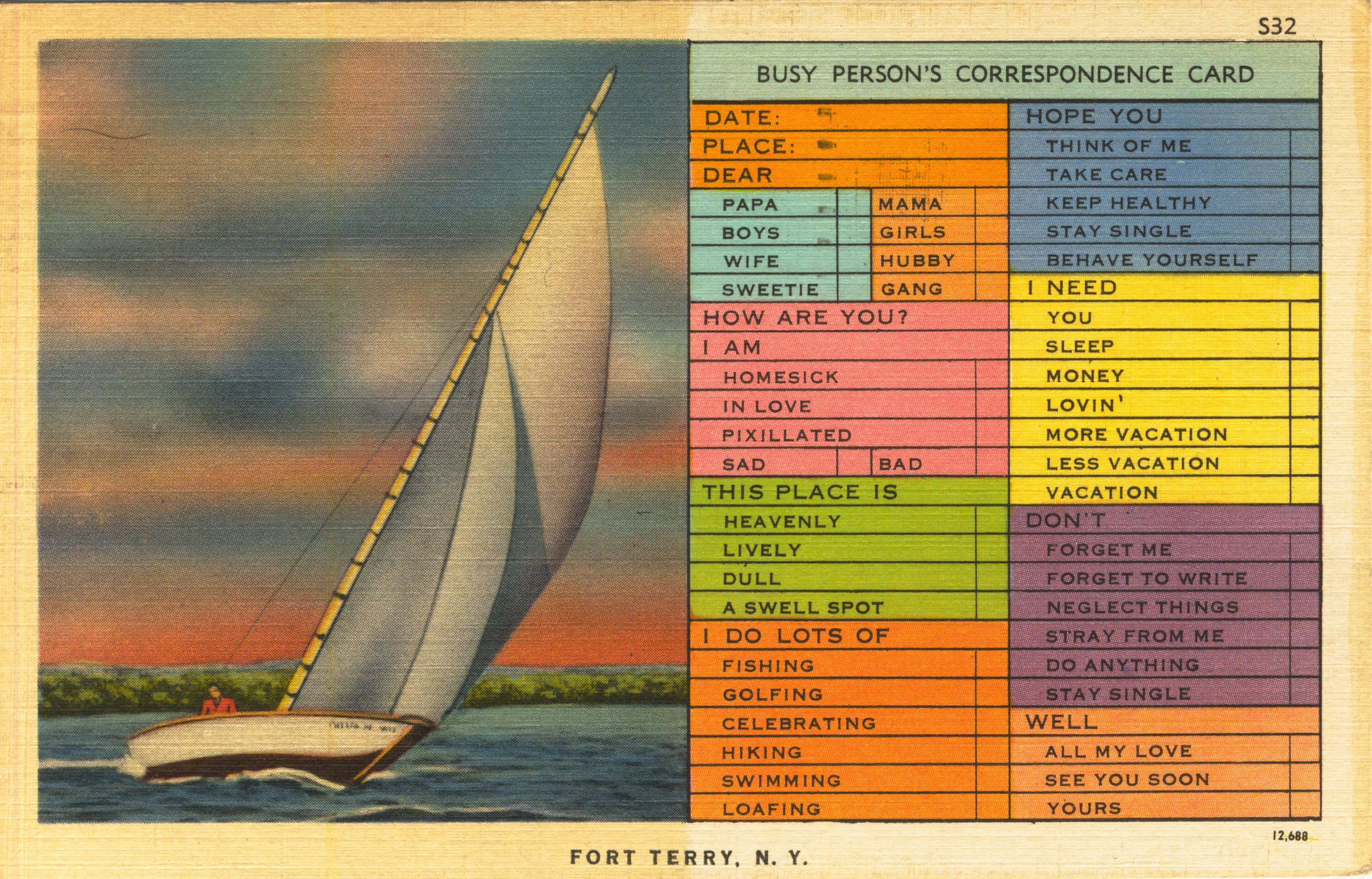 Postmarked Fort Terry 1944