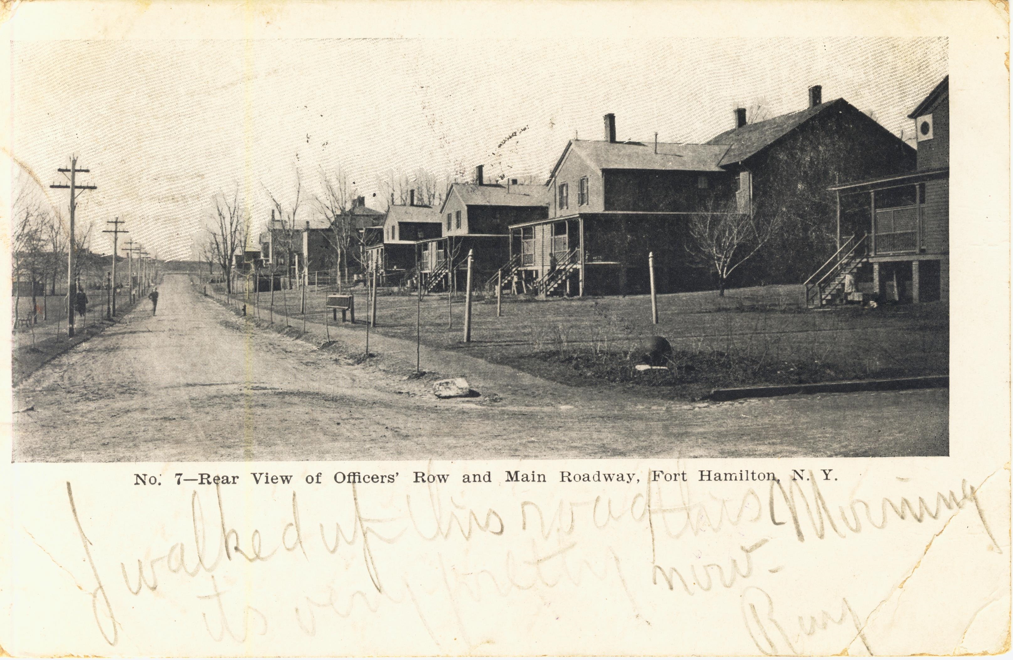 Rear view of Officers Row Fort Hamilton NY