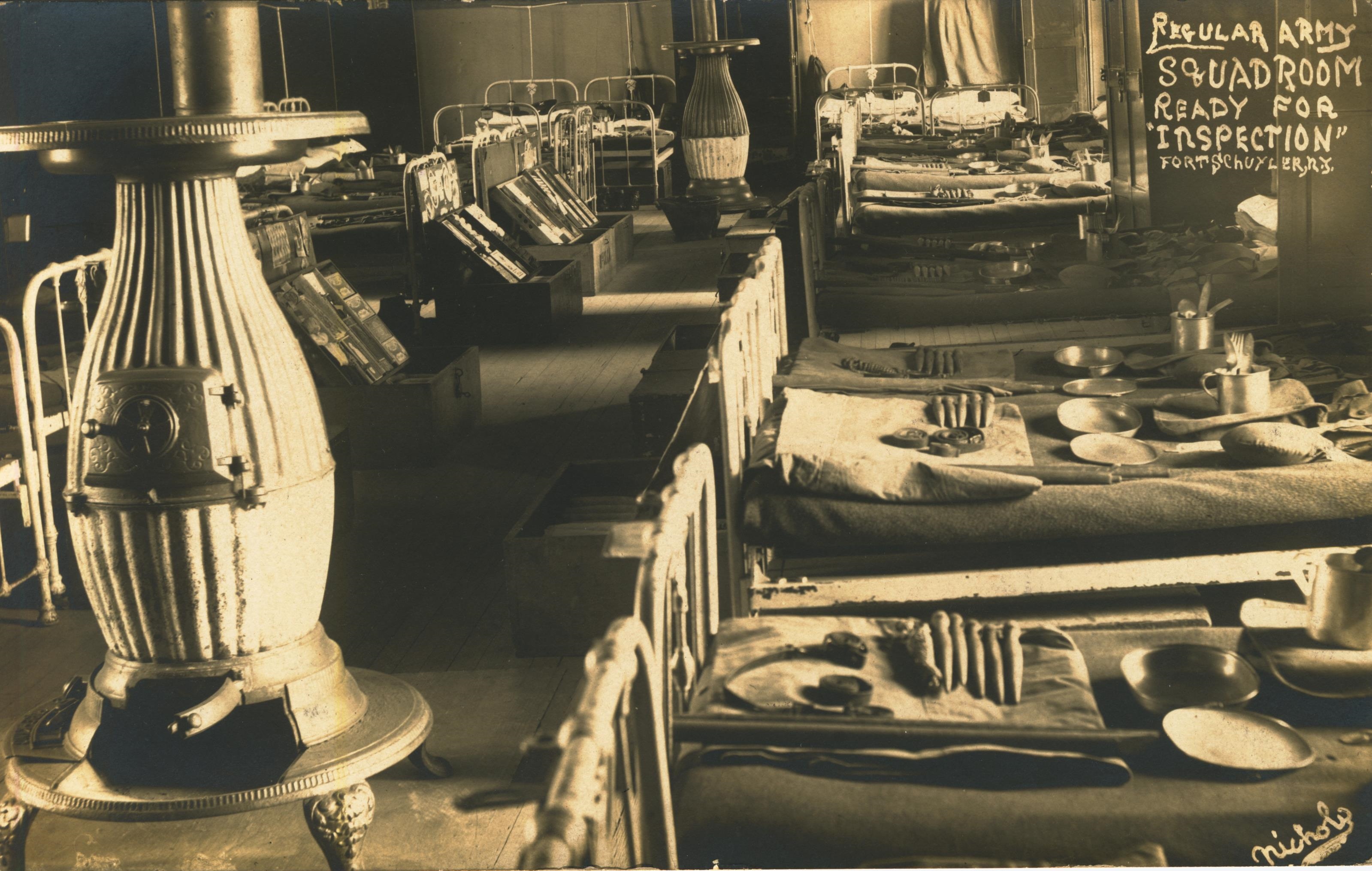 Regular Army Squad Room Ready For Inspection Fort Schuyler NY