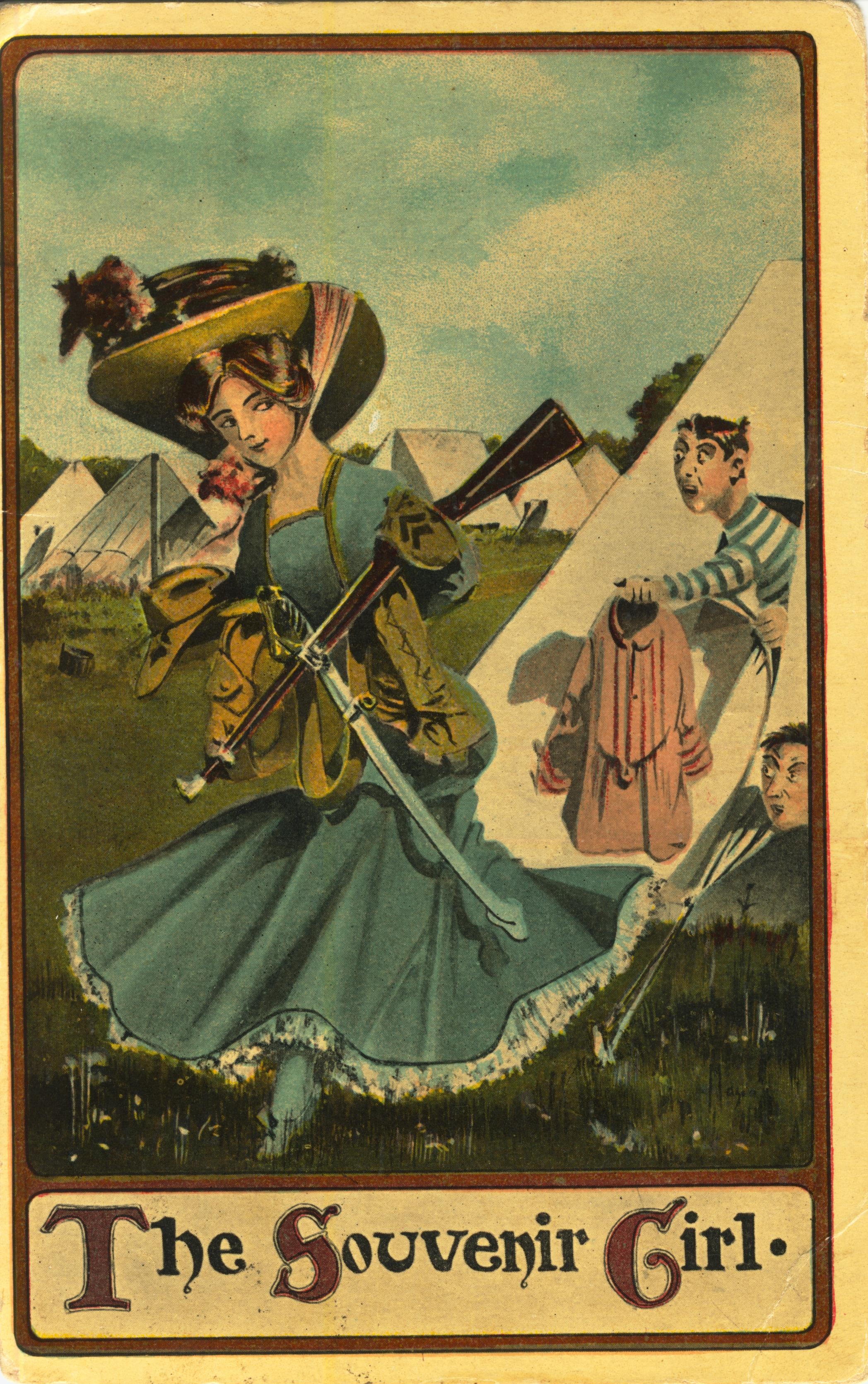 The Souvenir Girl postmarked Fort Slocum 1911