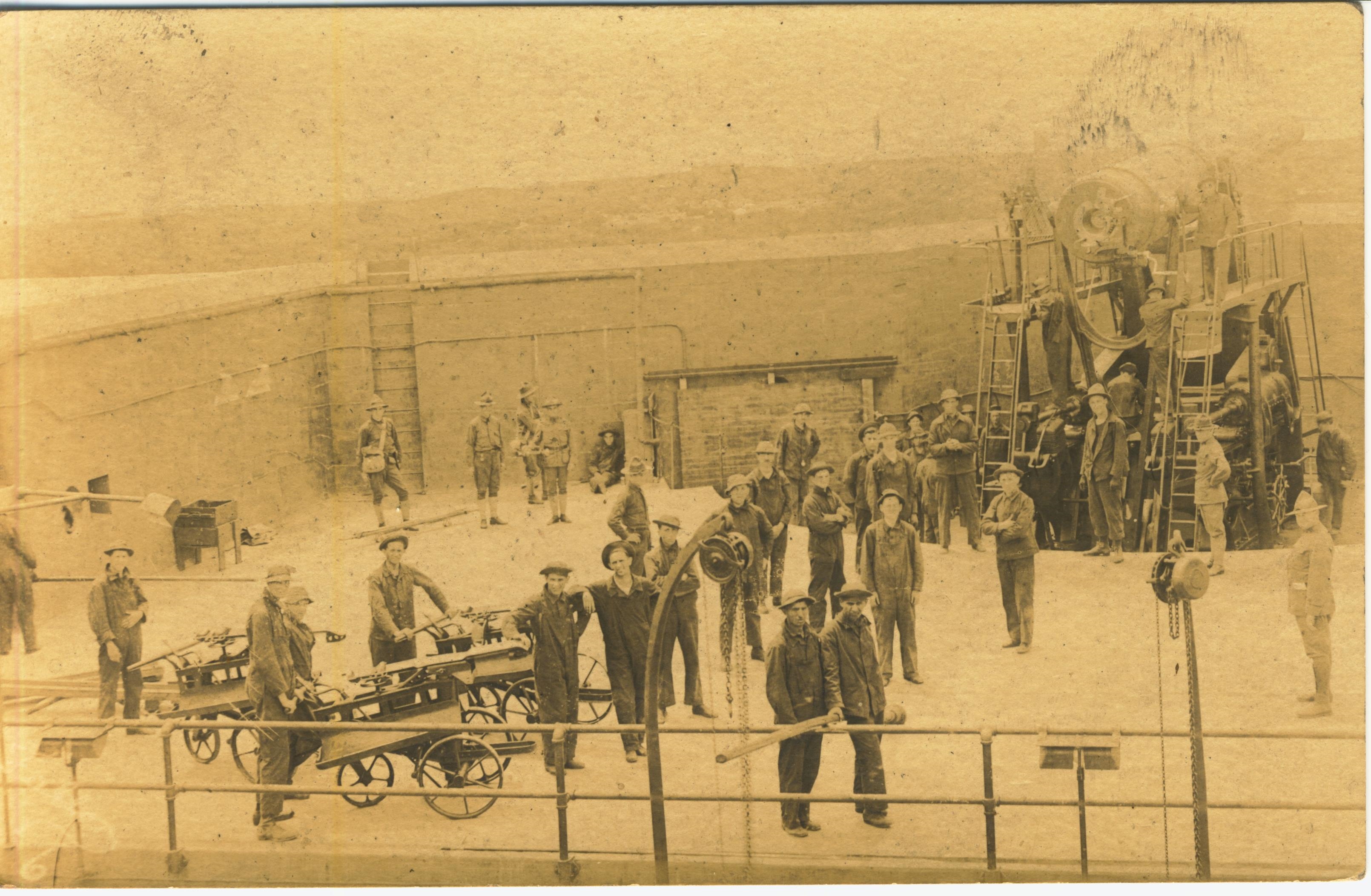 View of Disappaering gun in Battery