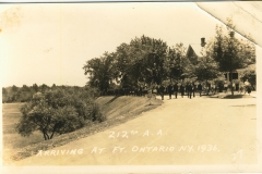 212th Anti-Aircraft arriving at Fort Ontario NY 1936