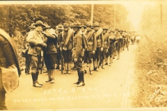 28th Co B C.D.C on the hike to Fort Totten NY Aug 9 1917