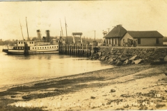 A View of the Docks Fort Slocum NY postmarked 1914