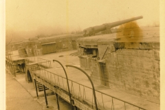 Disappearing gun in battery Staten Island written on back