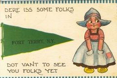 Greetings form Fort Terry NY postmarked 1913