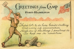 Greetings from camp Fort Hamilton NY