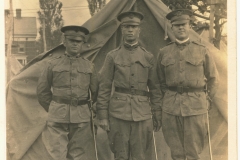 Officers 32nd Company 8th C.D.C photo by Fallon Fort totten name on shell on tent is Schusser
