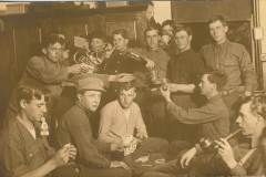 Soldiers kidding around postmarked Fort Terry NY Jan 2 1912