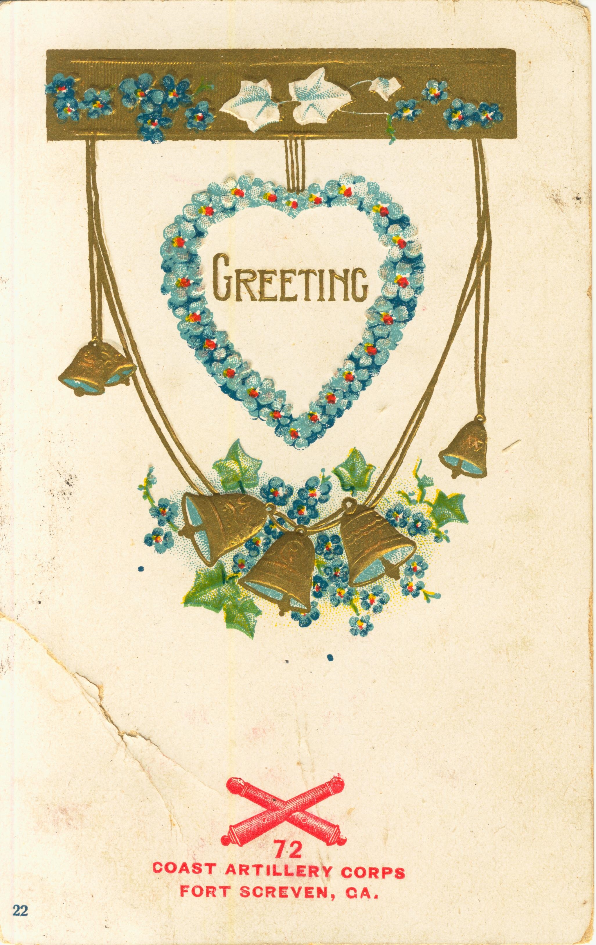 Greetings 72nd C.A.C. Fort Screven GA