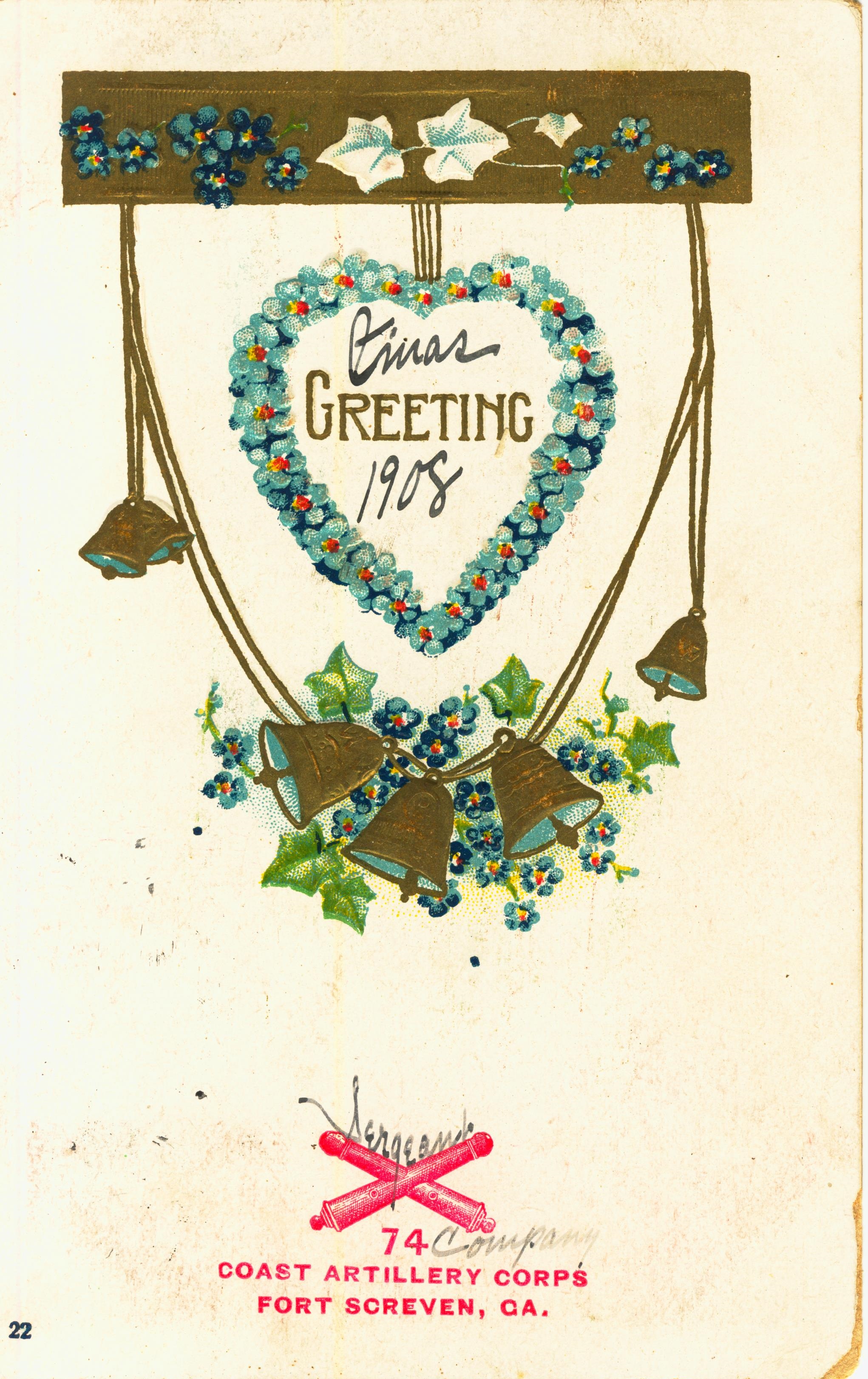 Greetings 74th C.A.C. Fort Screven GA