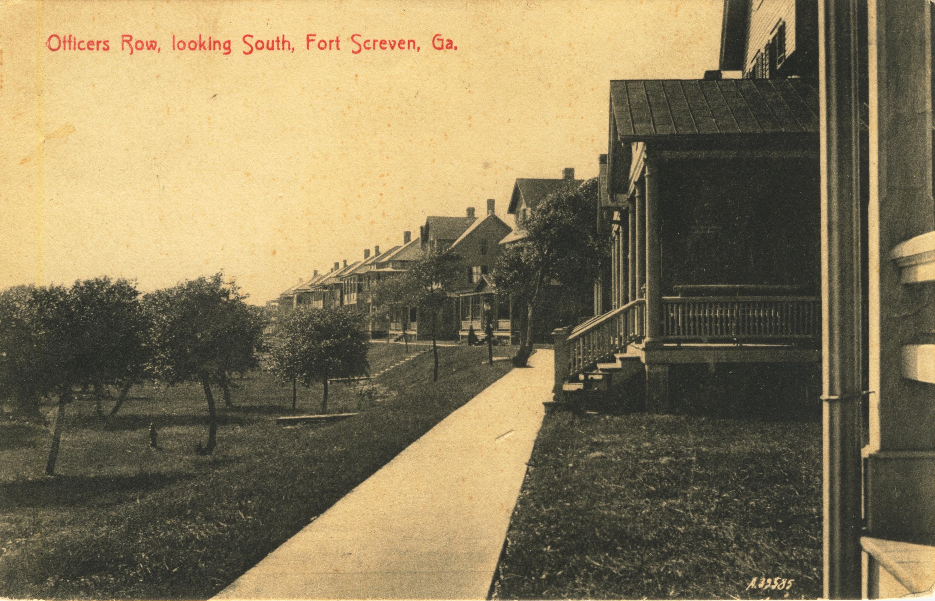 Officers Row Looking South Fort Screven GA