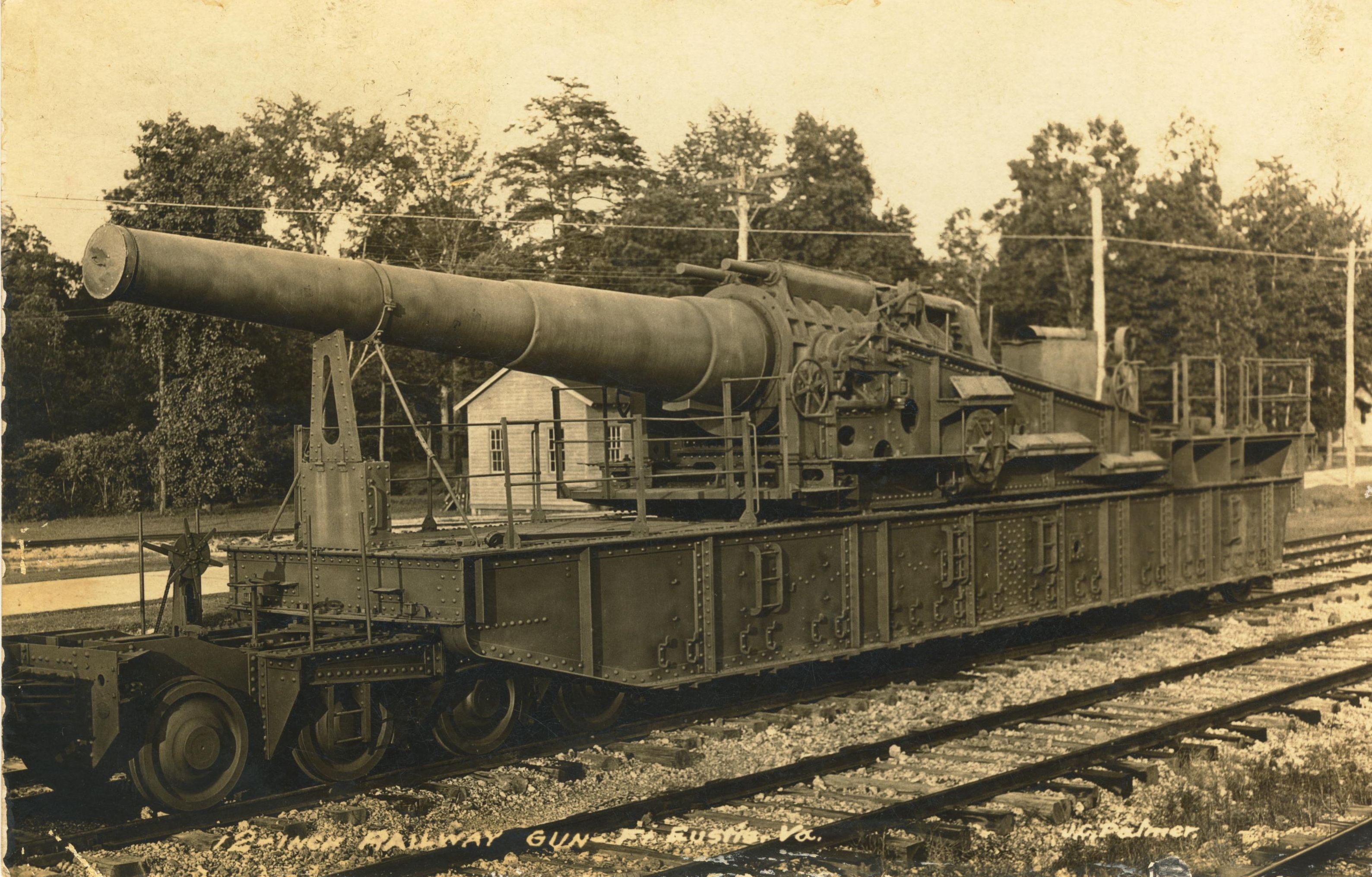 12 inch railway rifle Camp Eustis VA 1924