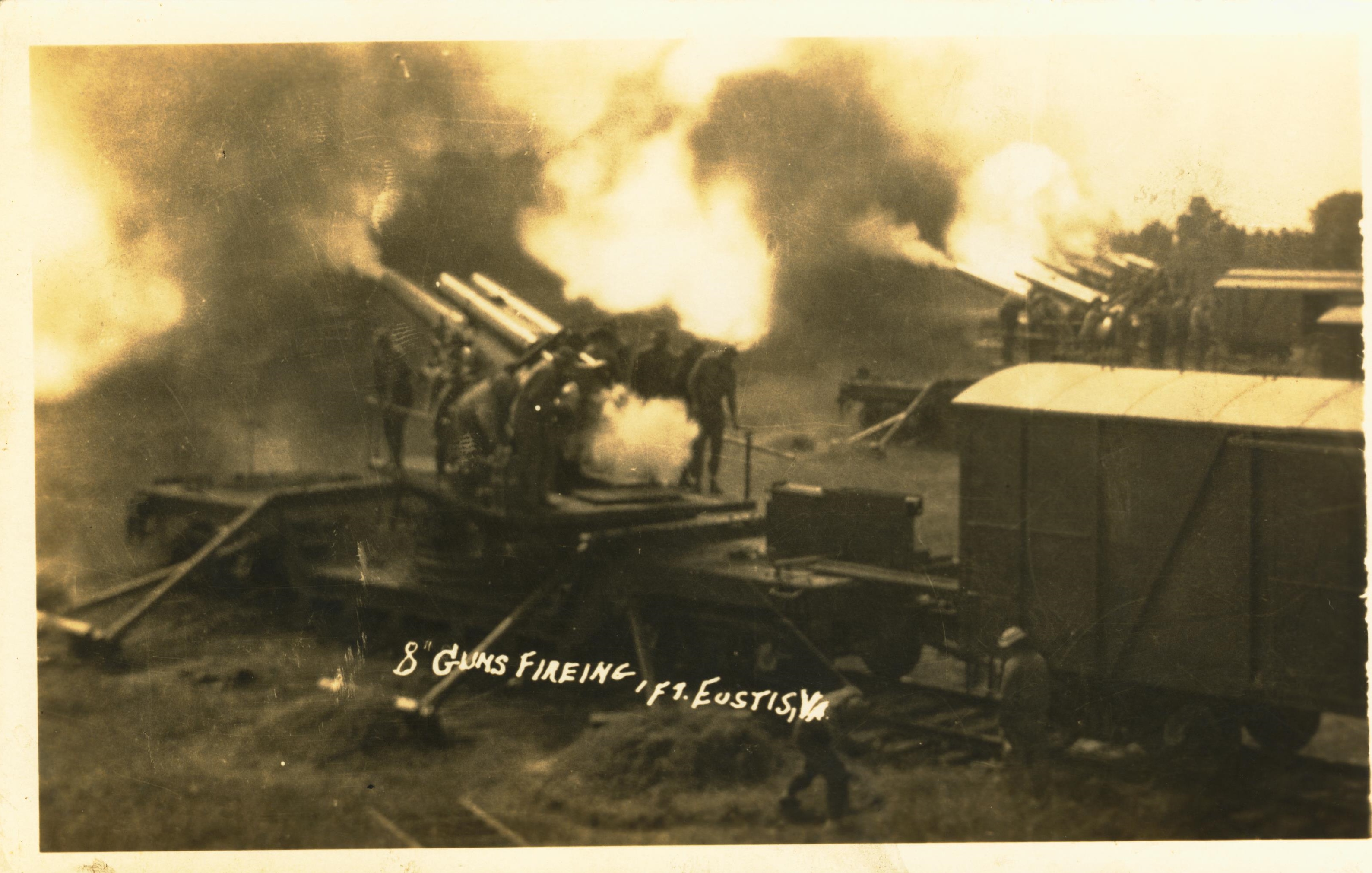 8 inch guns firing Ft. Eustis VA