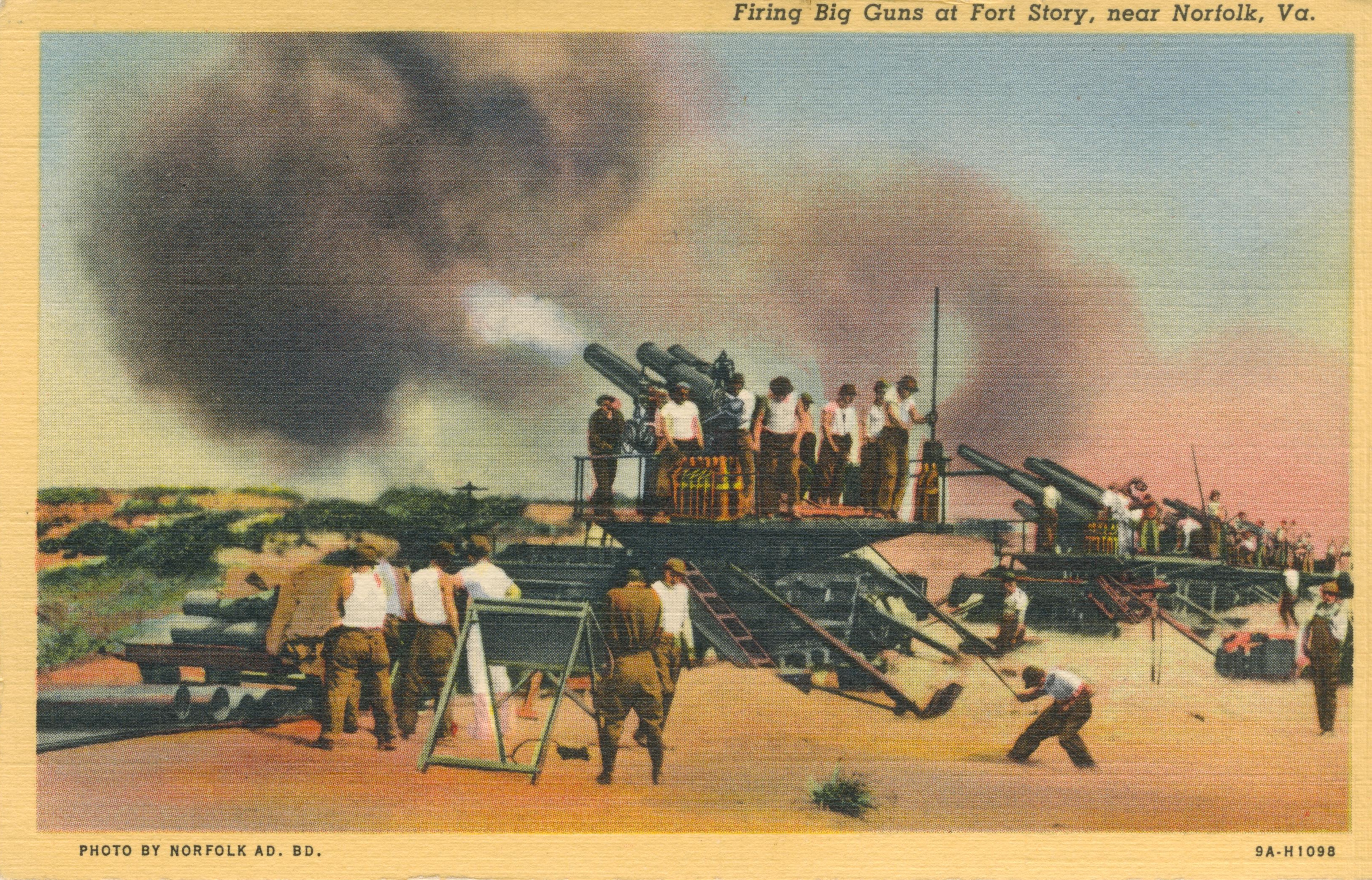 Firing big gums at Fort Story