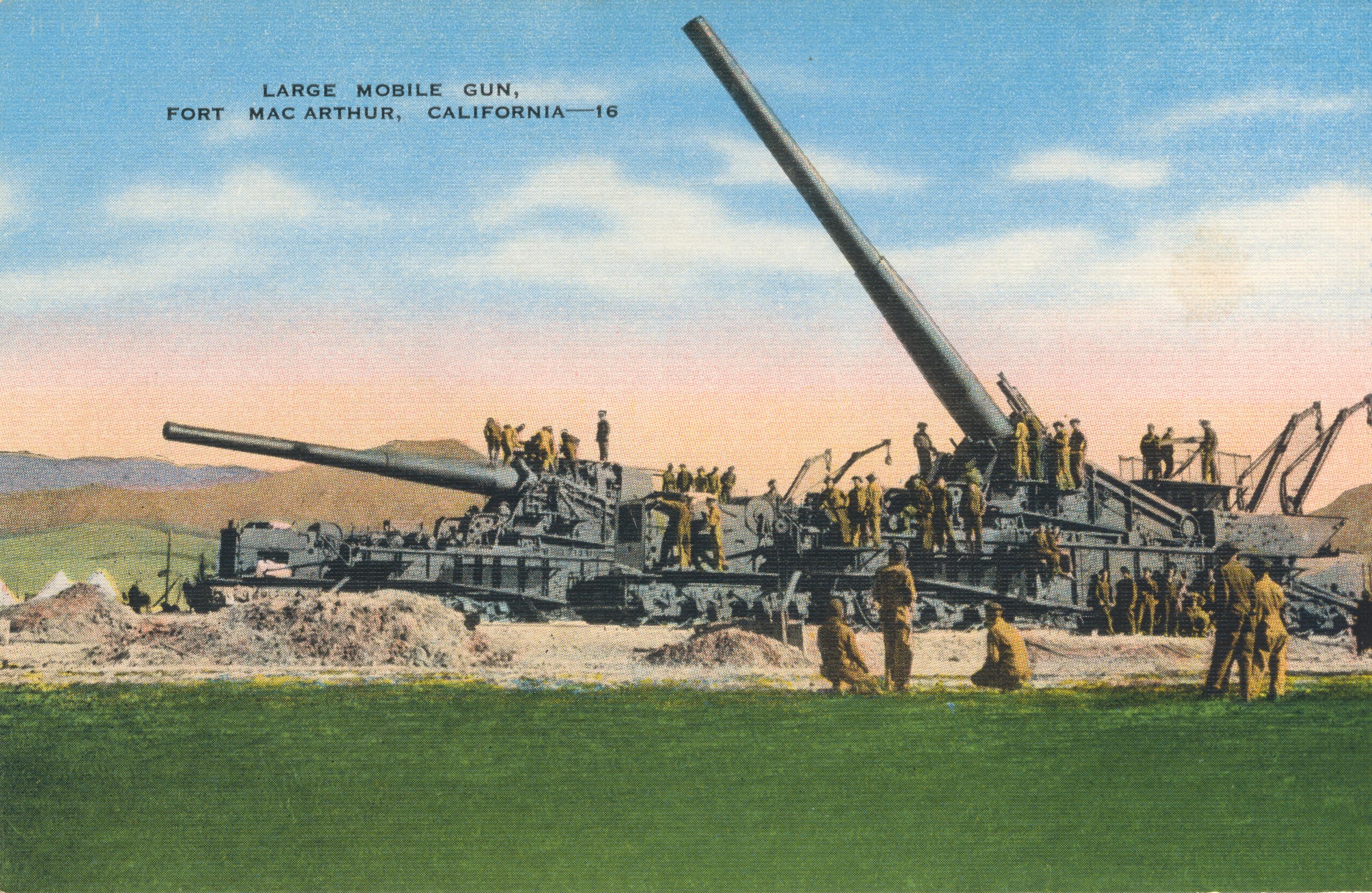 Large mobile gun Fort Mac Arthur CA 2