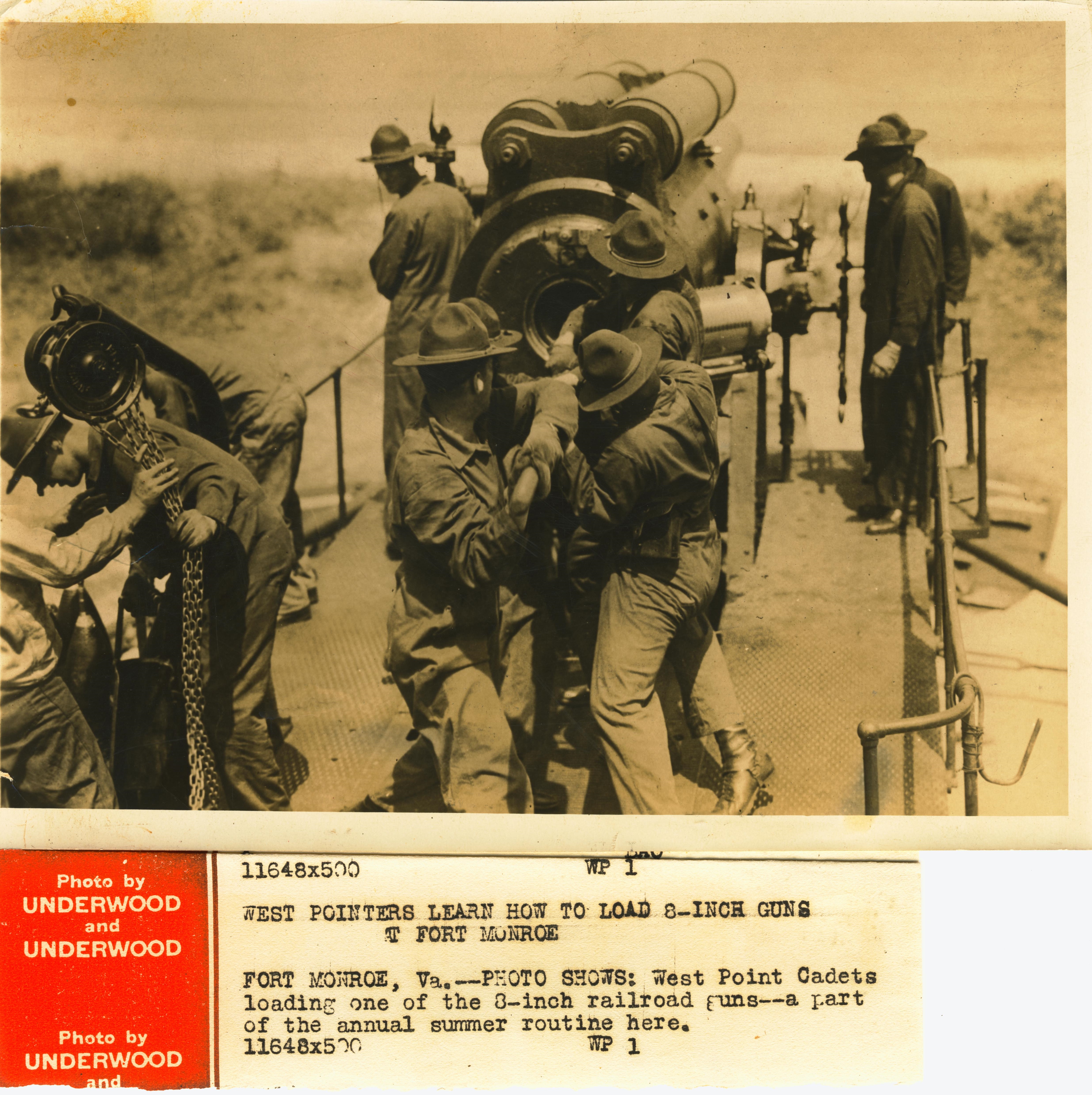 Loading 8 inch R.R. gun