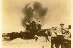 Firing 8 inch R.R. gun