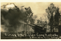 Firing R.R. rifles Camp Eustis home of the Railway Artillery