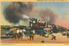 Firing big gums at Fort Story
