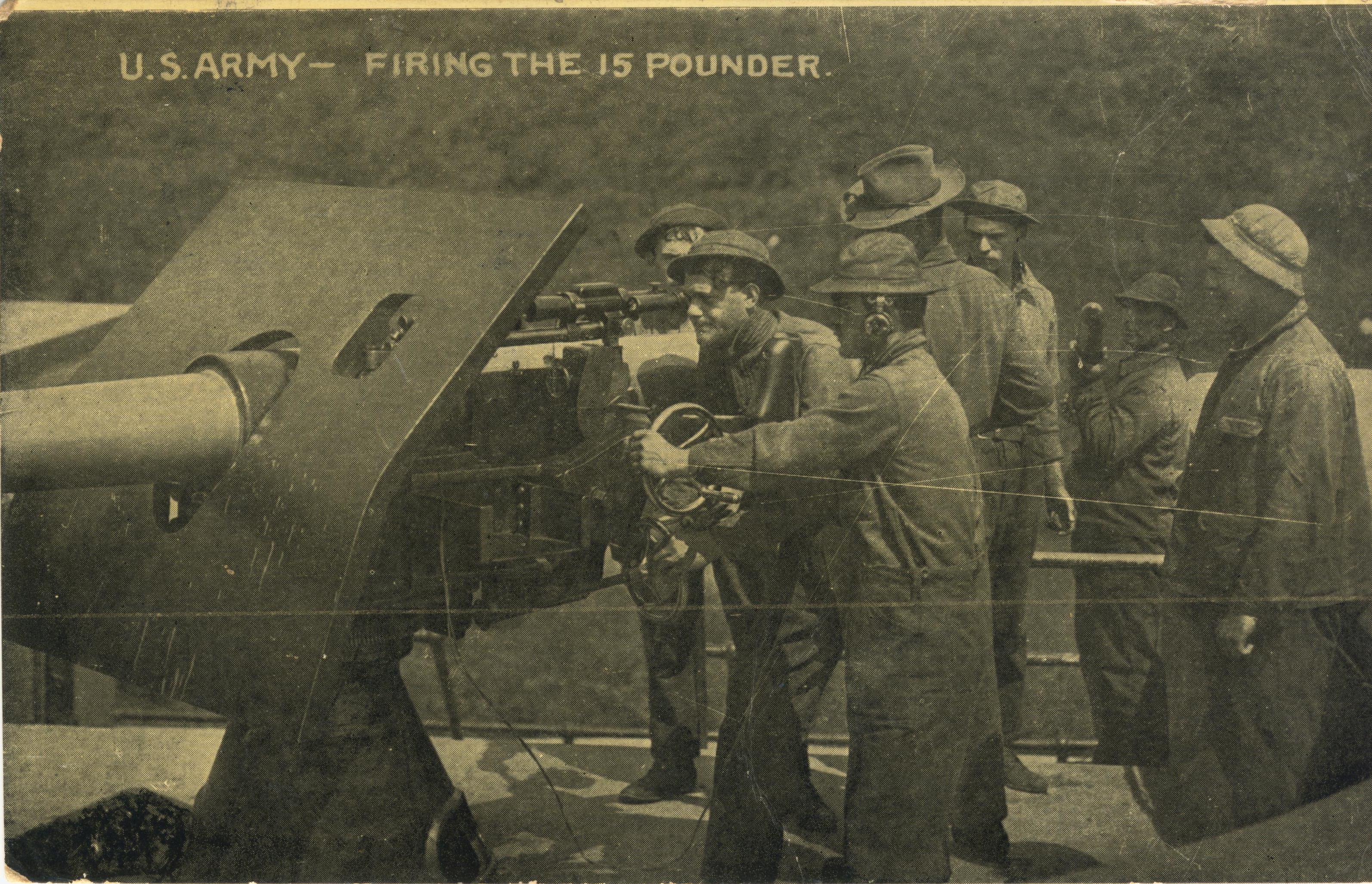 Firing he 15 prounder post marked Fort Terry 19
