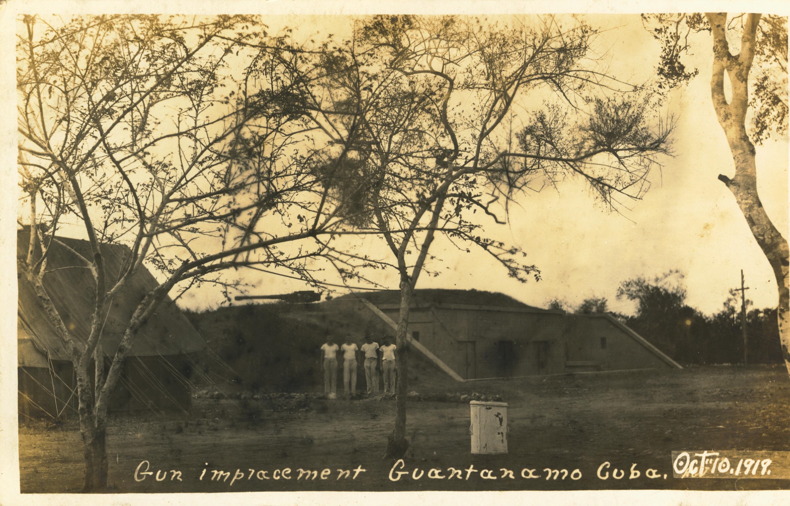 Gun enplacement Guantanamo Cuba Oct 10 1919