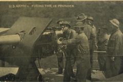 Firing he 15 prounder post marked Fort Terry 19