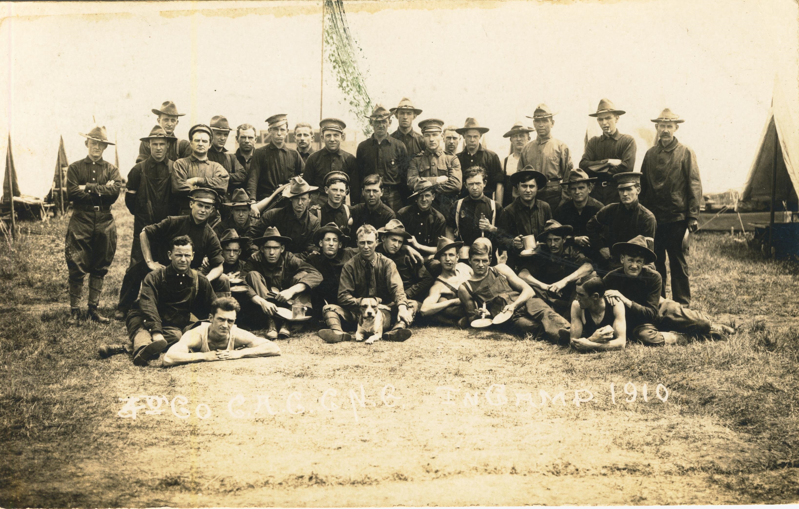 4th Co CAC C.N.G. in camp 1910