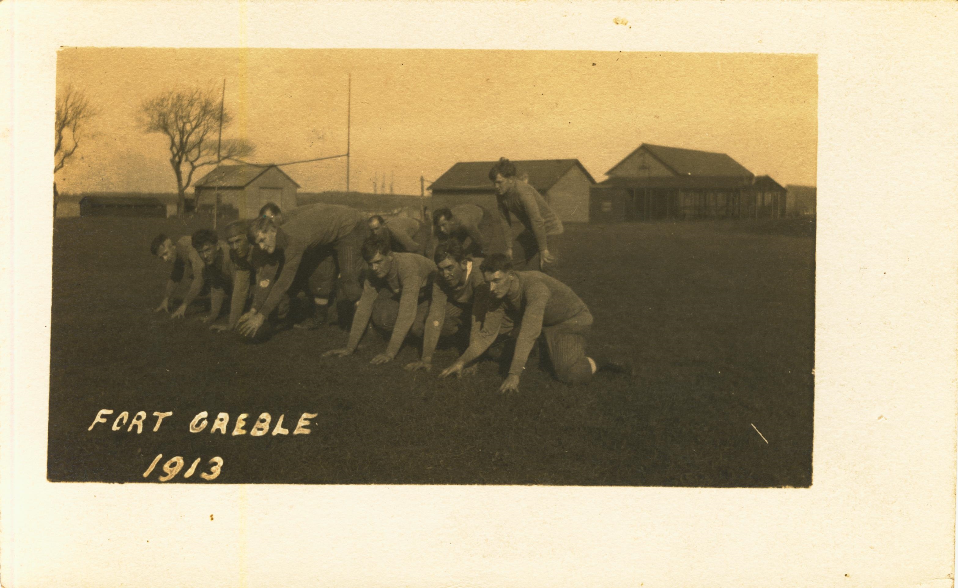 Football Squad Fort Greble 1913