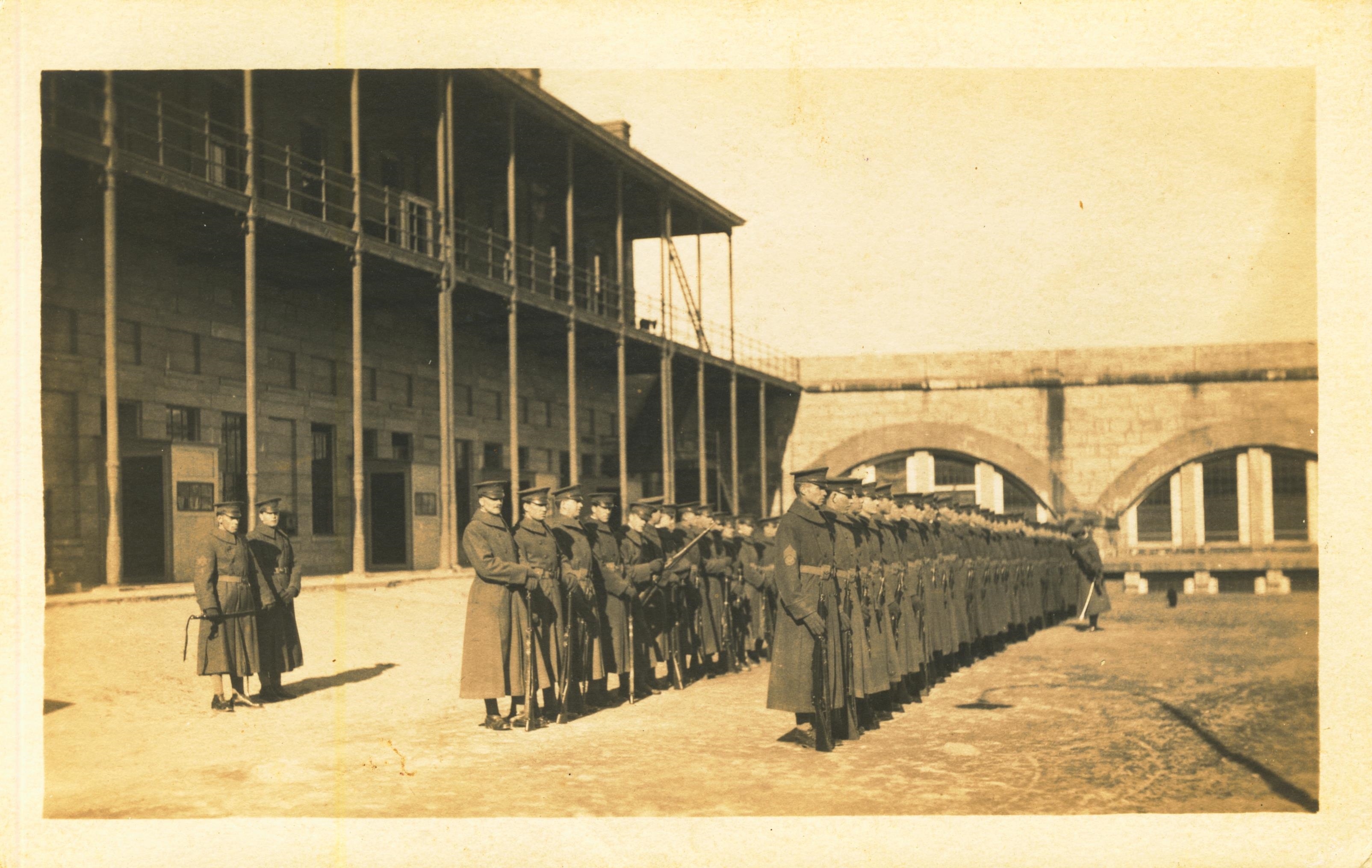 On back 102nd Co CAC March 1915