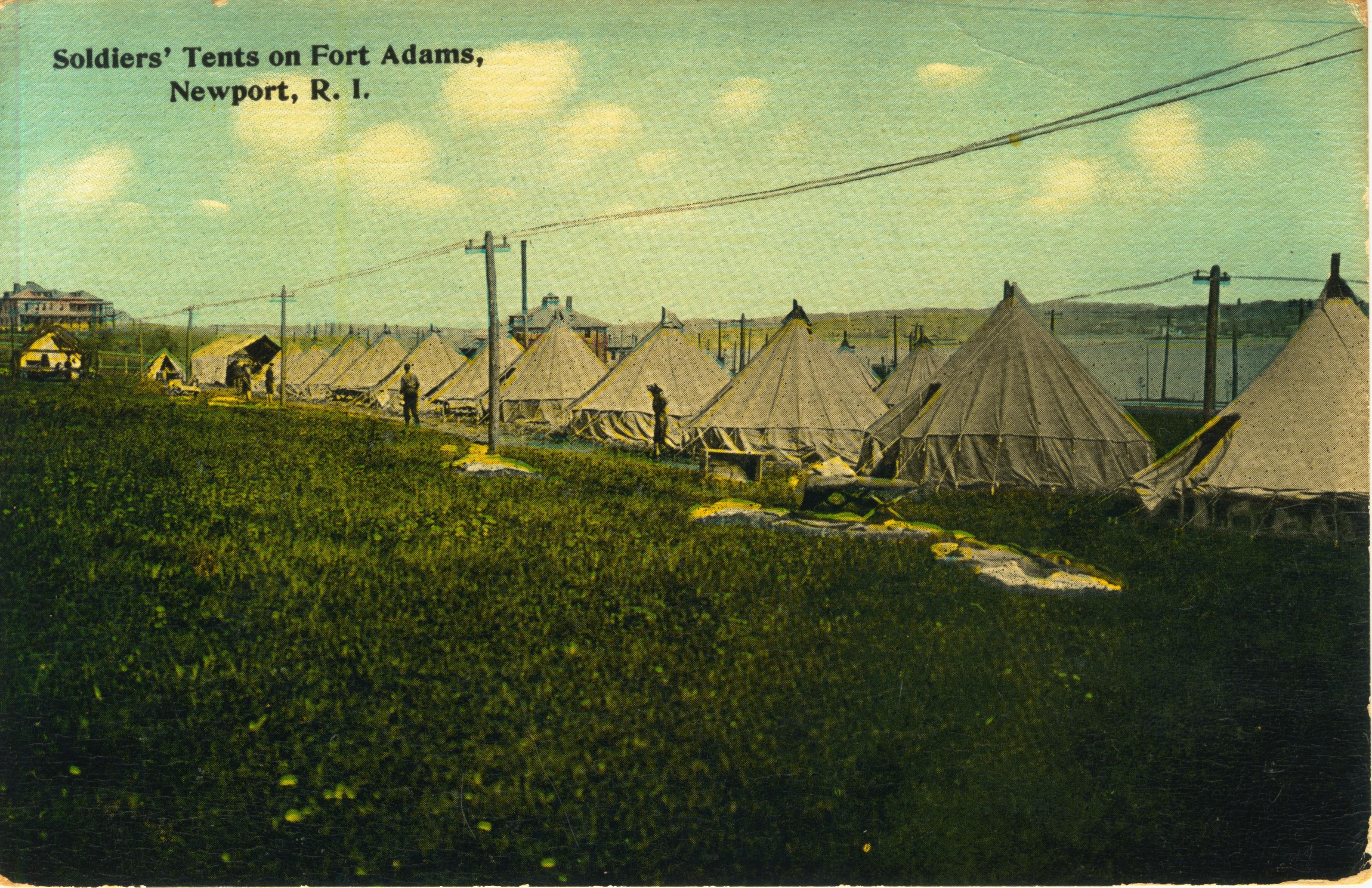 Soldiers tents on Fort Adams RI