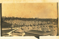 On back Battery F part of 66th CAC Fort Adams RI April 6 1918