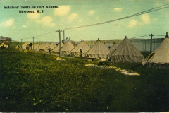 Soldiers tents on Fort Adams RI