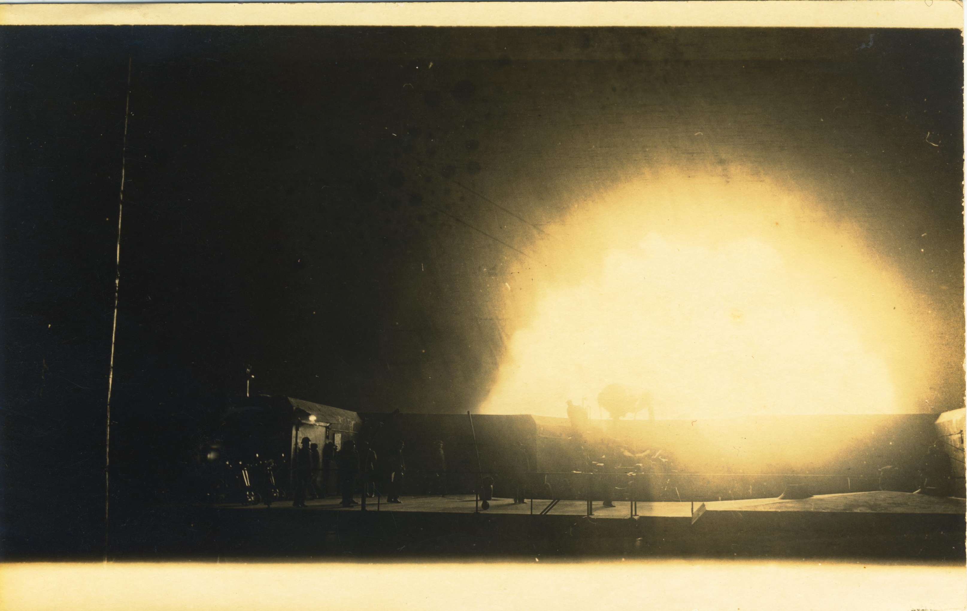 Night Firing 10 Inch Disappearing Gun Fort Crockett TX