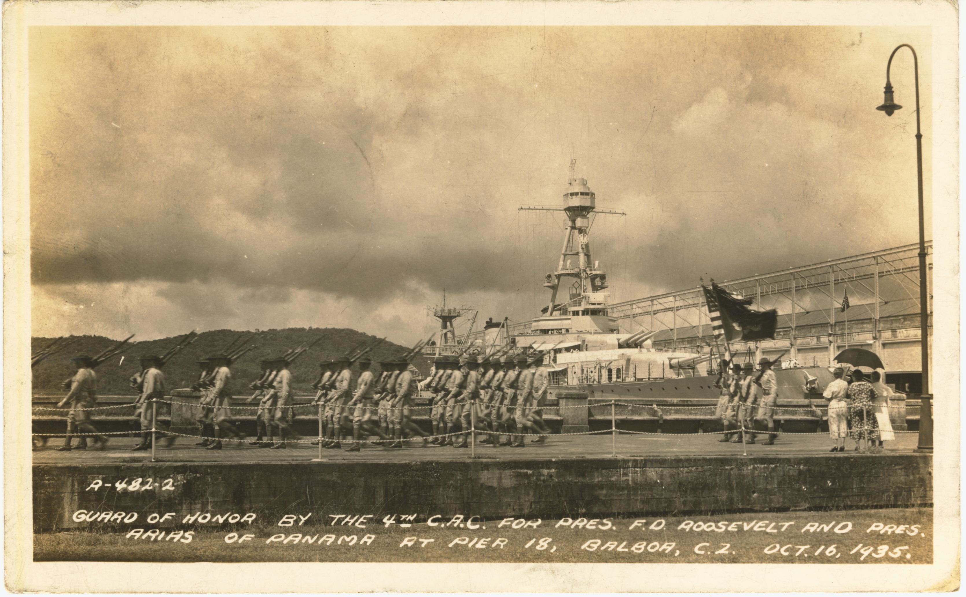guard of Honor 4th C.A.C. Balboa CZ Oct 16 1935