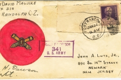 Envelope from Fort Randolph Canal Zone